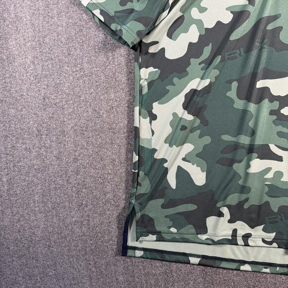 RLX Ralph Lauren Polo Shirt Mens Medium Green Camo Golf Wicking Stretch Tech - Picture 11 of 13